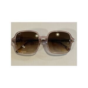 Ray-Ban Square II - Polished Transparent Brown/Light Brown Gradient - New